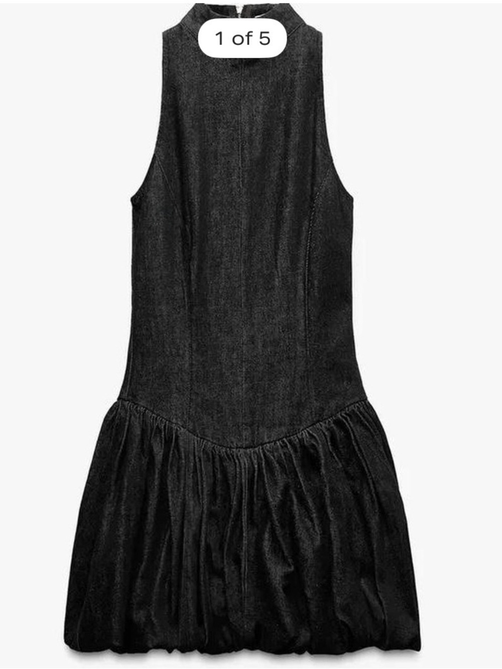 Sleeveless Black Drop-Waist Dress